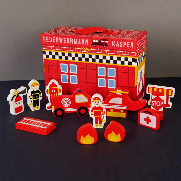 Feuerwehrmann - Feuerwehr Set aus Holz